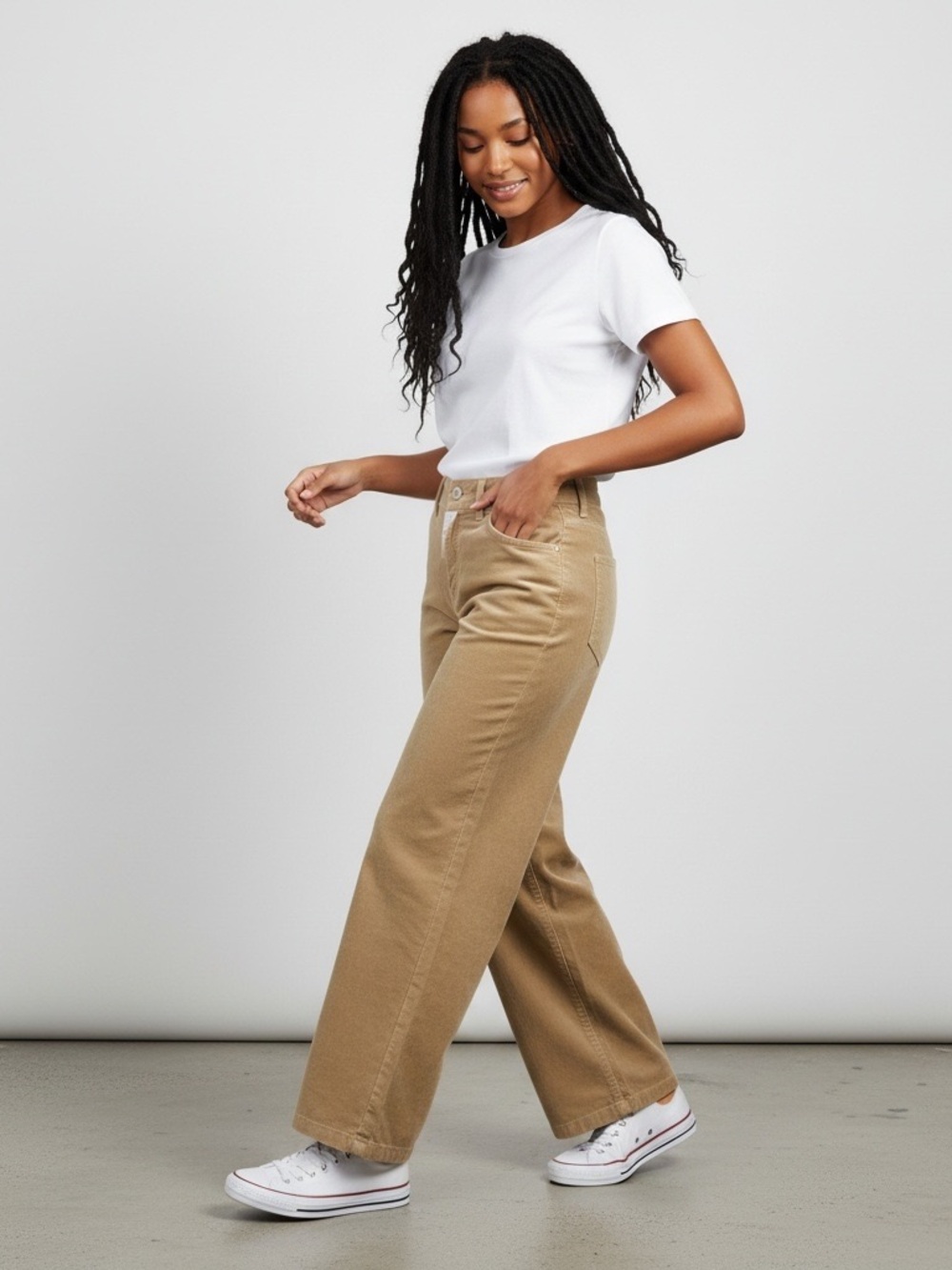 American Eagle Outfitters Tan Wide Leg Pants khaki